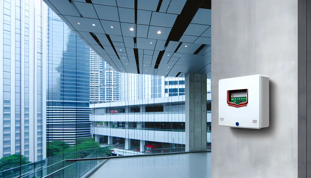 Hệ thống báo cháy trong tòa nhà thương mại hiện đại.