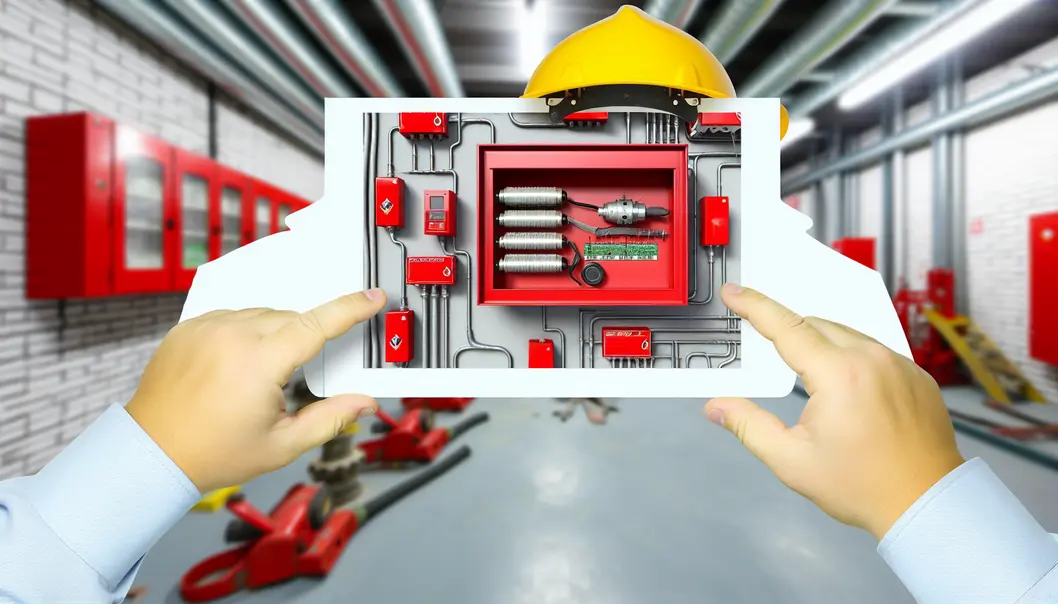 Hệ thống báo cháy trong tòa nhà thương mại hiện đại.