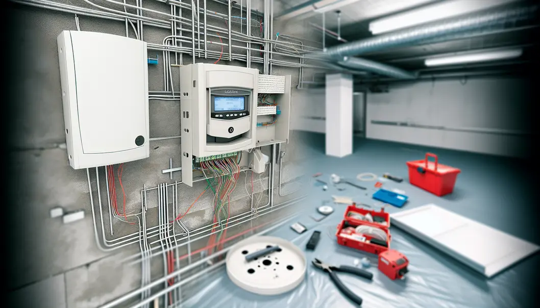 Hệ thống báo cháy trong tòa nhà thương mại hiện đại.