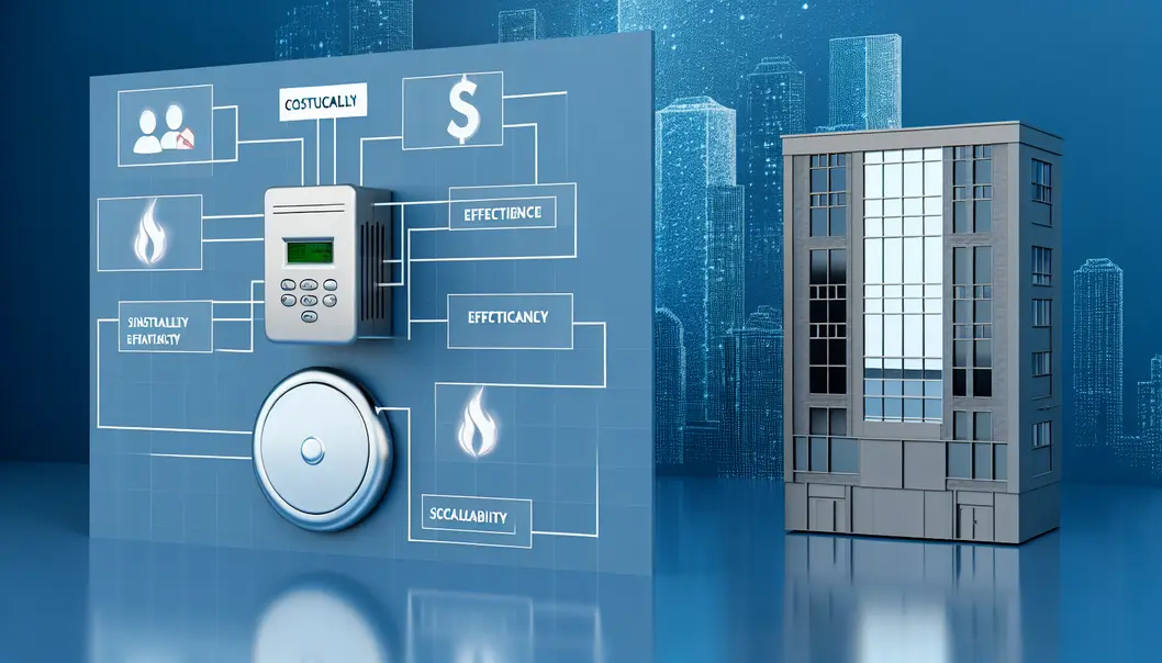 Mô tả tổng quan về hệ thống FireSmart với biểu tượng công nghệ.