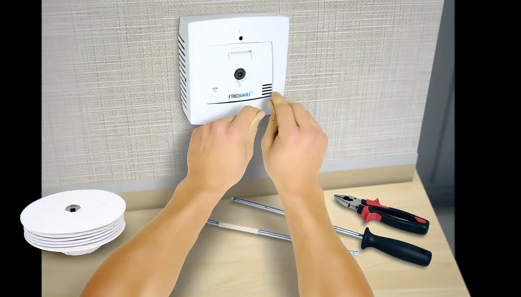 Hình ảnh minh họa và video hướng dẫn lắp đặt hệ thống báo cháy FireSmart.