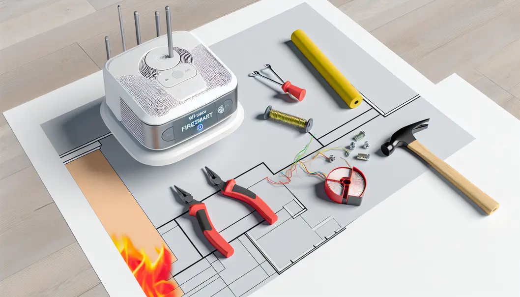 Hình ảnh minh họa và video hướng dẫn lắp đặt hệ thống báo cháy FireSmart.