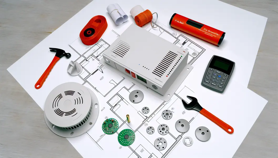 Hình ảnh minh họa và video hướng dẫn lắp đặt hệ thống báo cháy FireSmart.