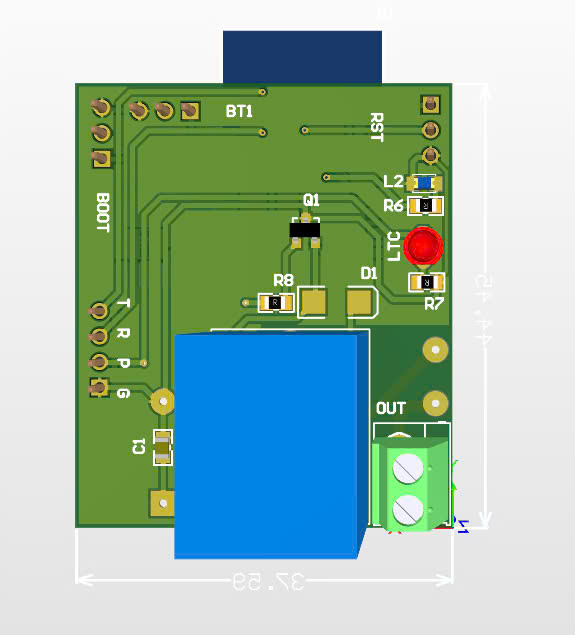 Mô hình kết cấu thiết bị cảm biến quá nhiệt thông minh